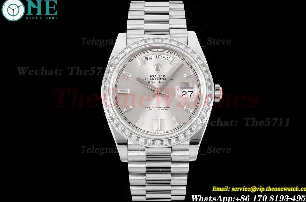 DayDate GSF 228396 SS (Tungsten Pres Dial Version) SS A3255 Silver 40mm Heavy 0427